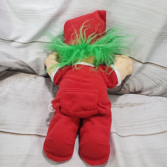 Russ Troll Doll Jangles Christmas Blue Eyes Green Hair 12 Inch - Picture 9 of 12